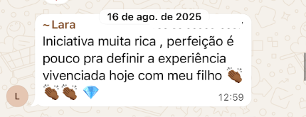 Depoimento de Lara sobre a experiência vivida com o filho