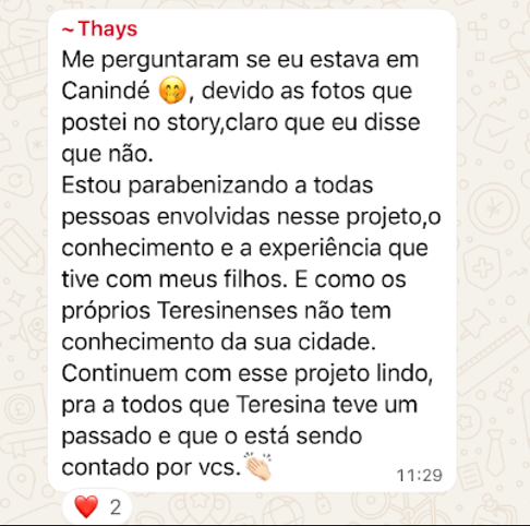 Depoimento de Thays sobre o City Tour